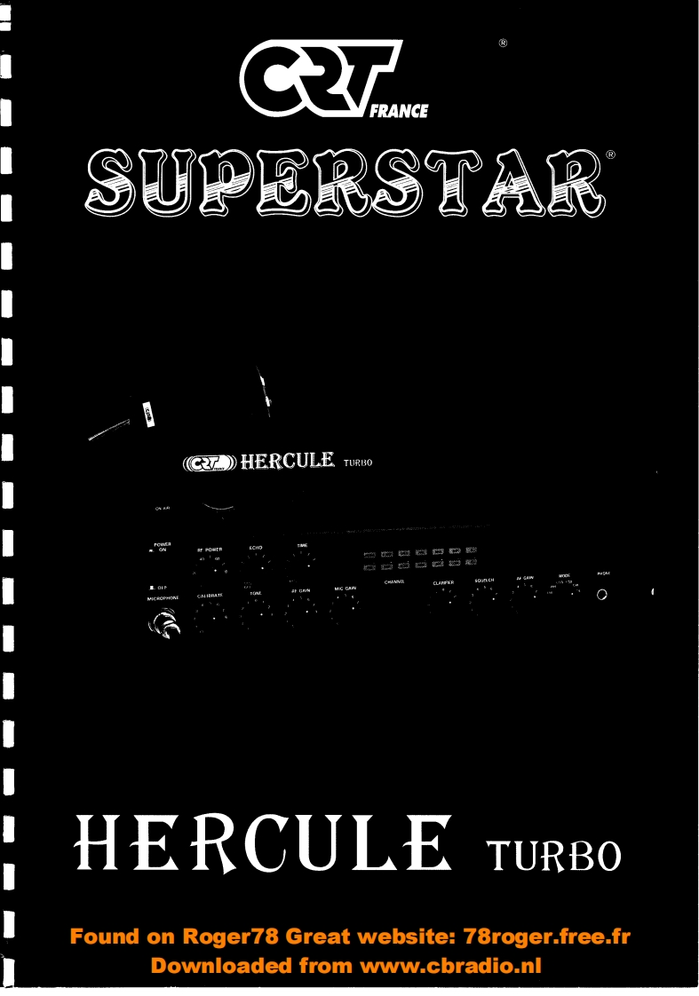 CRT_Hercule_Turbo_ENG维修说明书手册含电气原理图