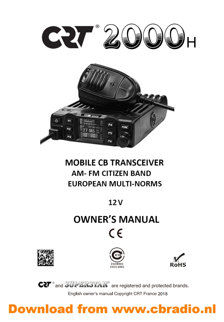 CRT_SS2000H_使用说明书手册