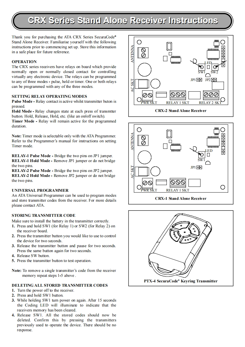 CRX-Series-Stand-Alone-Receiver-操作说明书手册-2005