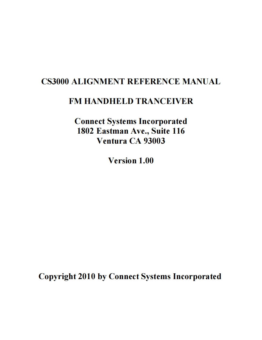 CS3000_ALIGNMENT_MANUAL操作说明书手册