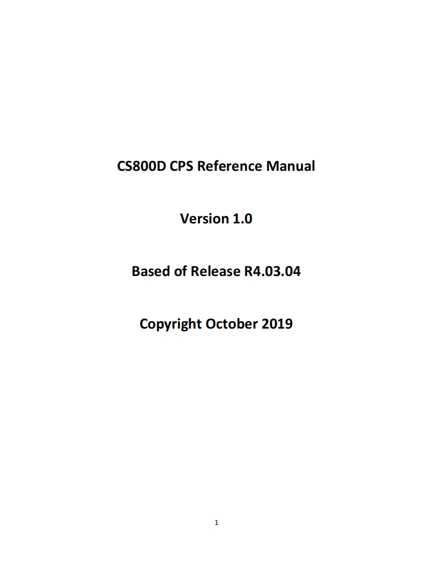 CS800D-CPS-Manual操作说明书手册