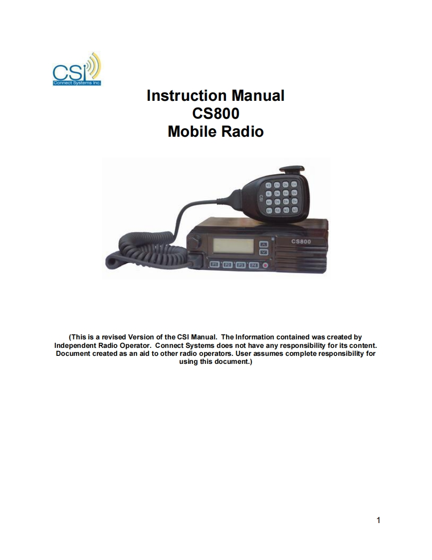 CS800InstructionManualV2操作说明书手册