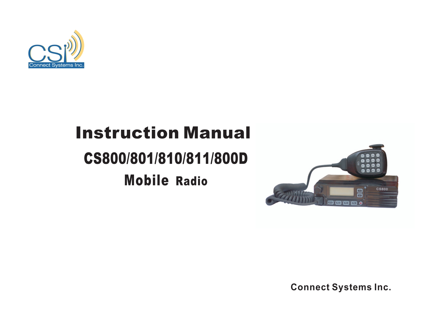 CSI_CS-800_D_CS-801CS-810_CS-811_使用说明书手册