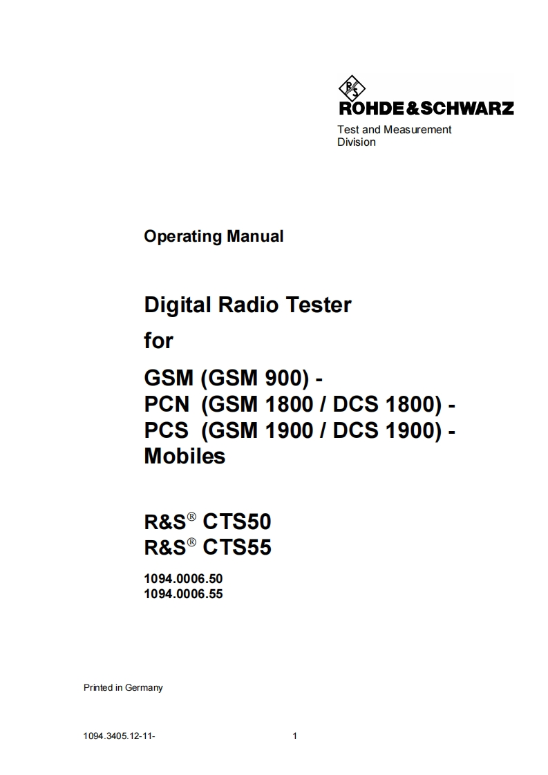 CTS55--用户操作维护说明书手册