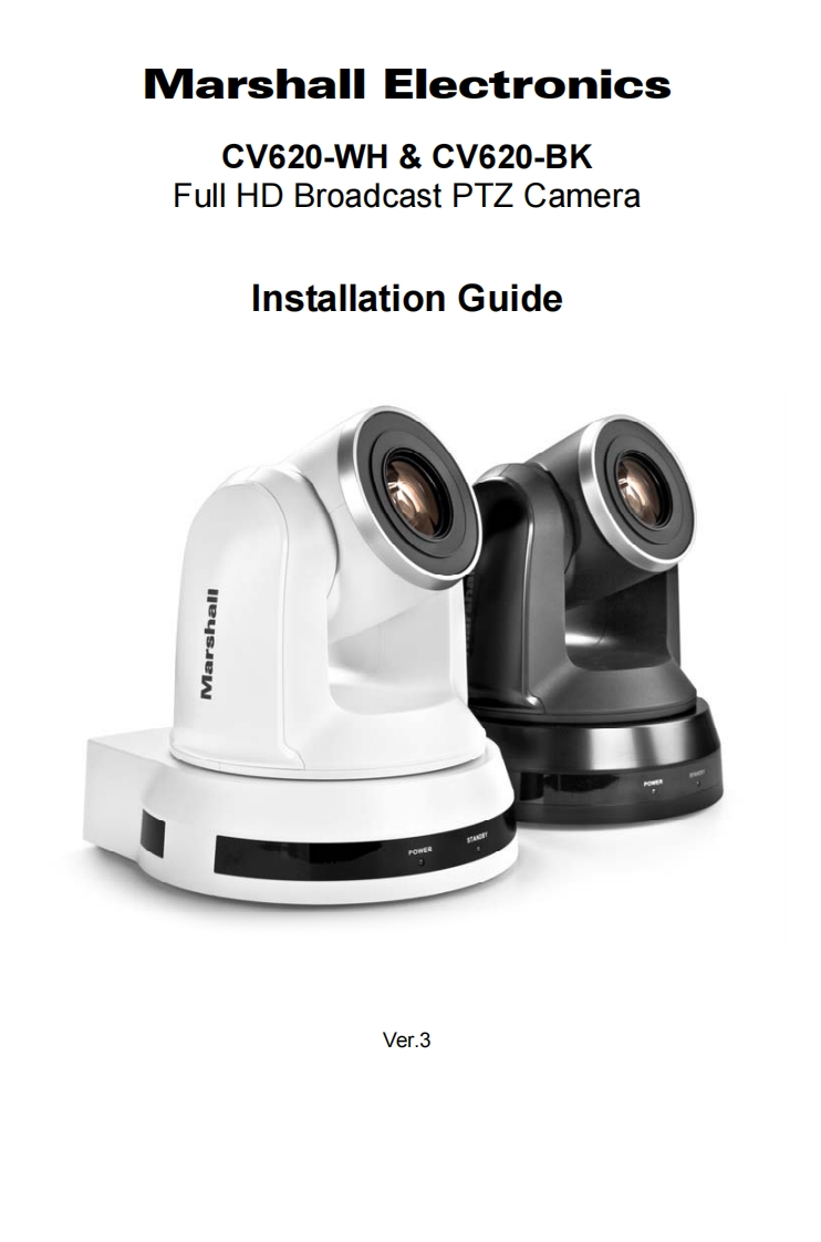 CV-620-Broadcast-PTZ-camera-使用说明书手册