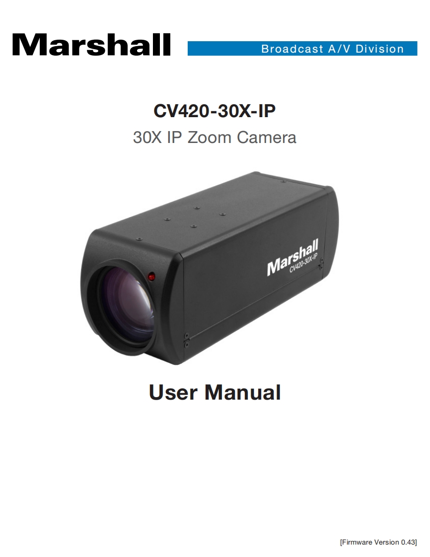 CV420-30X-IP_使用说明书手册