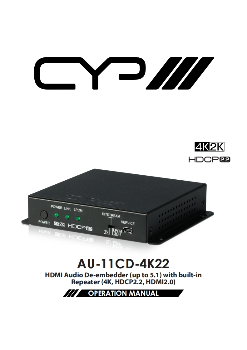 CYP-AU-11CD-4K22-操作说明书手册-VR1
