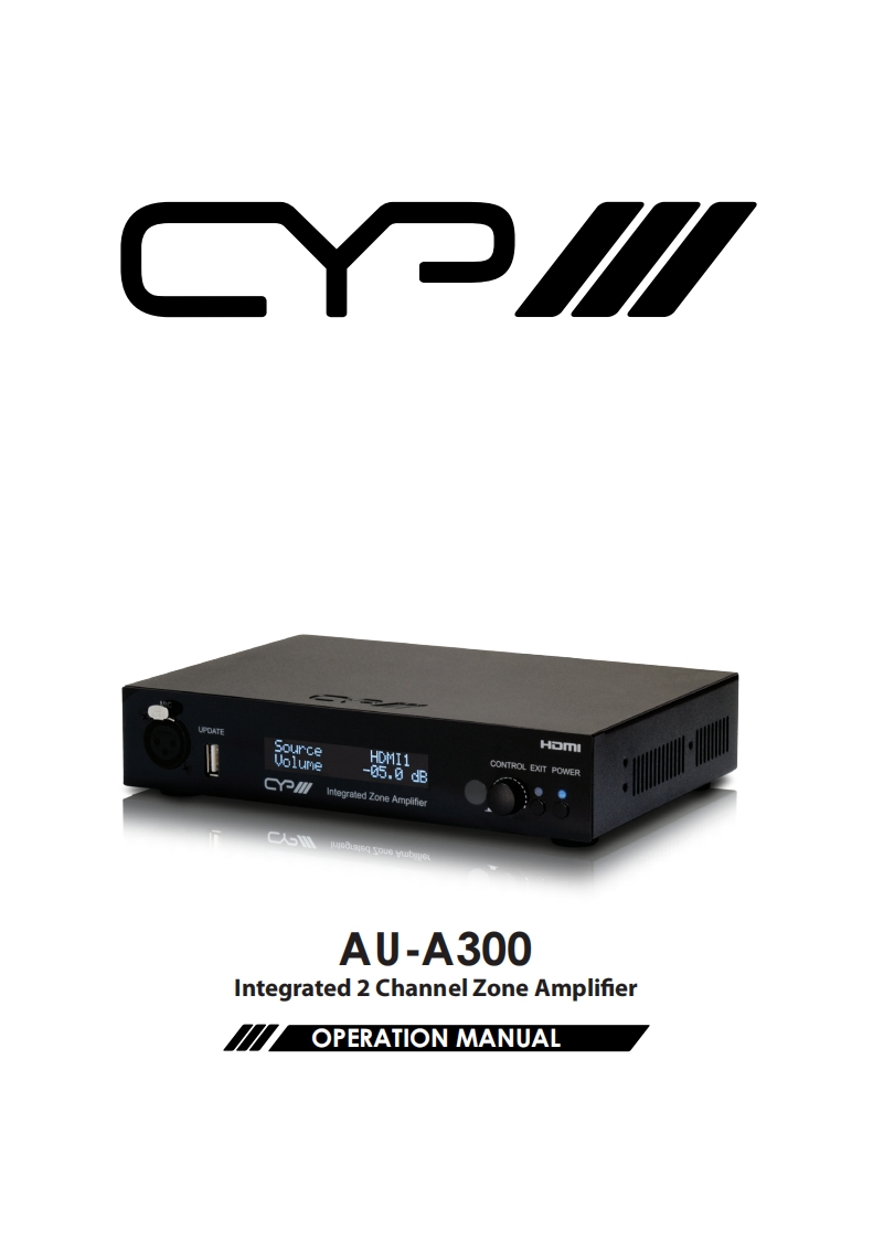 CYP-AU-A300-操作说明书手册-v1.00