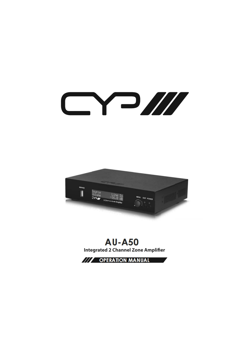 CYP-AU-A50-操作说明书手册