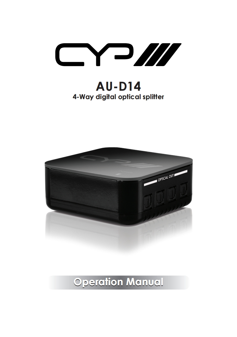 CYP-AU-D14_PDF-操作说明书手册