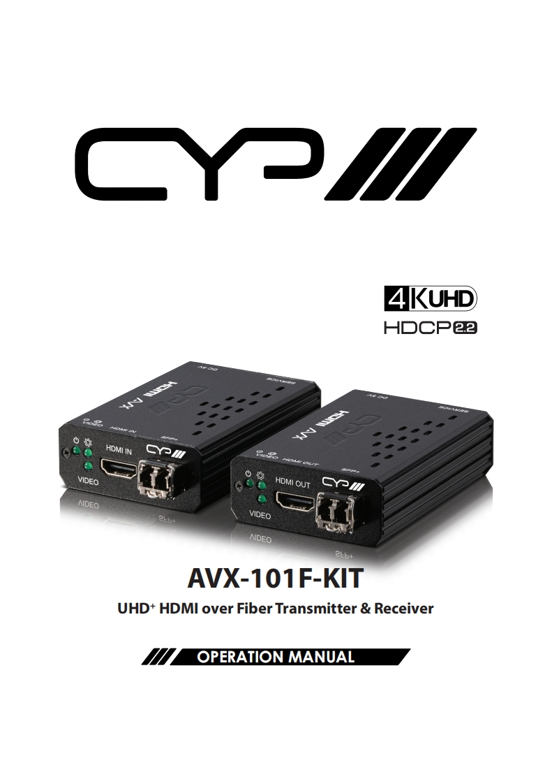 CYP-AVX-101F-KIT-操作说明书手册