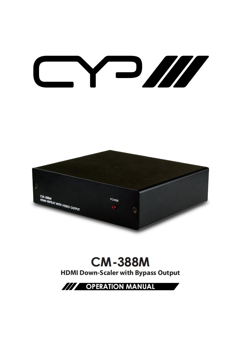 CYP-CM-388M-操作说明书手册