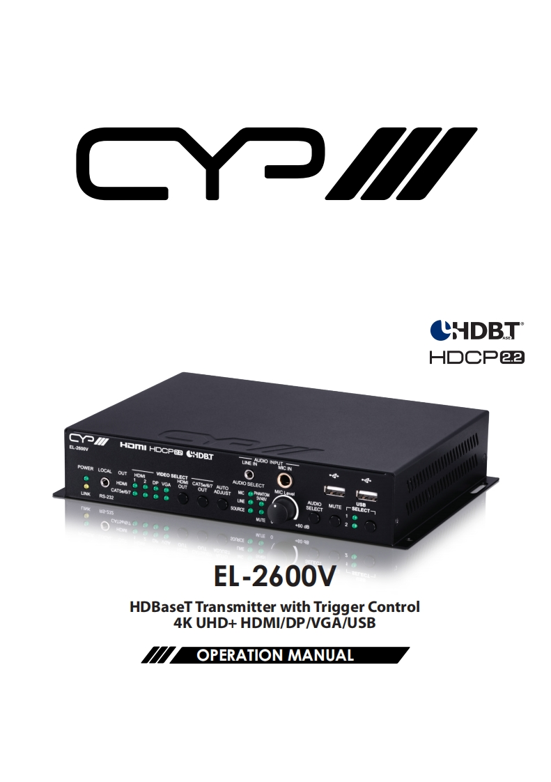 CYP-EL-2600V-操作说明书手册-v1.00