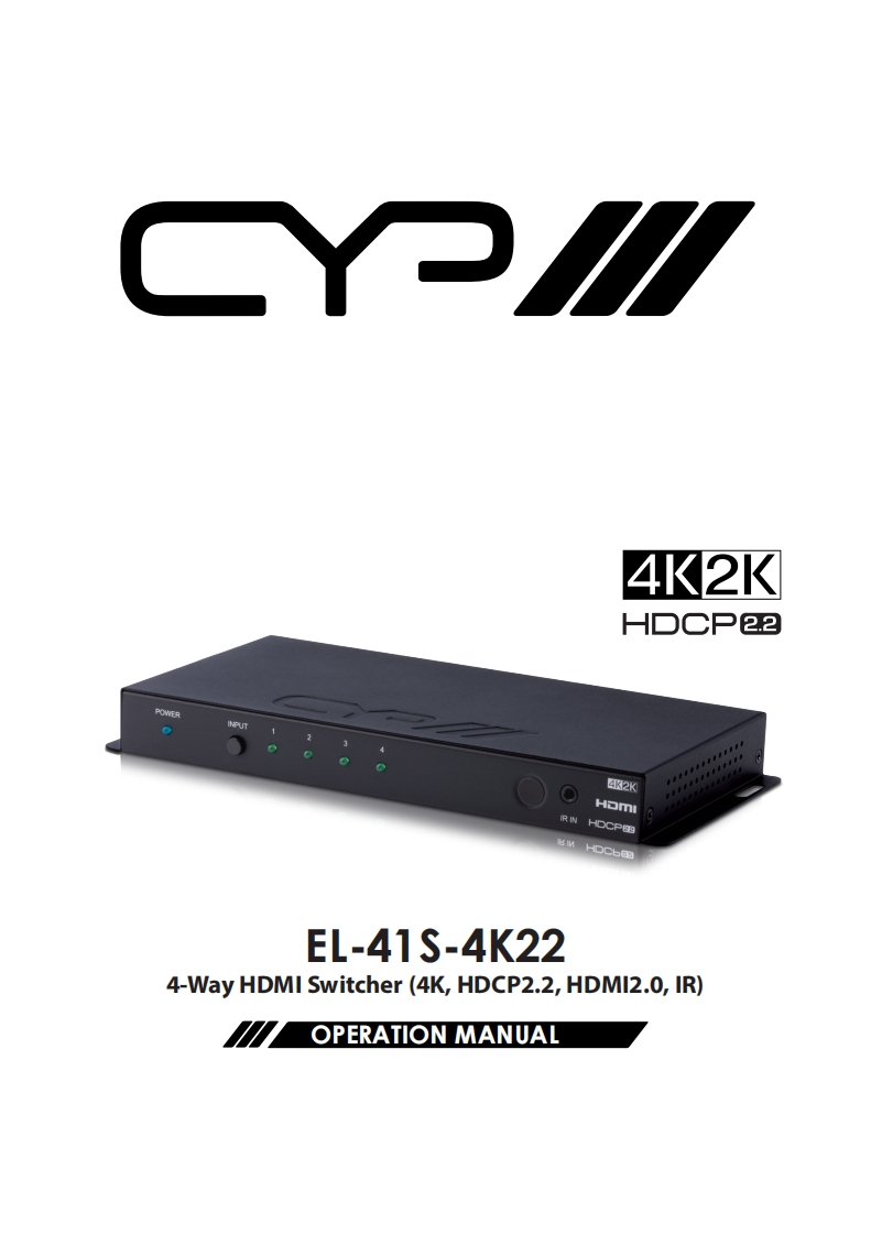 CYP-EL-41S-4K22-操作说明书手册-RDV1a