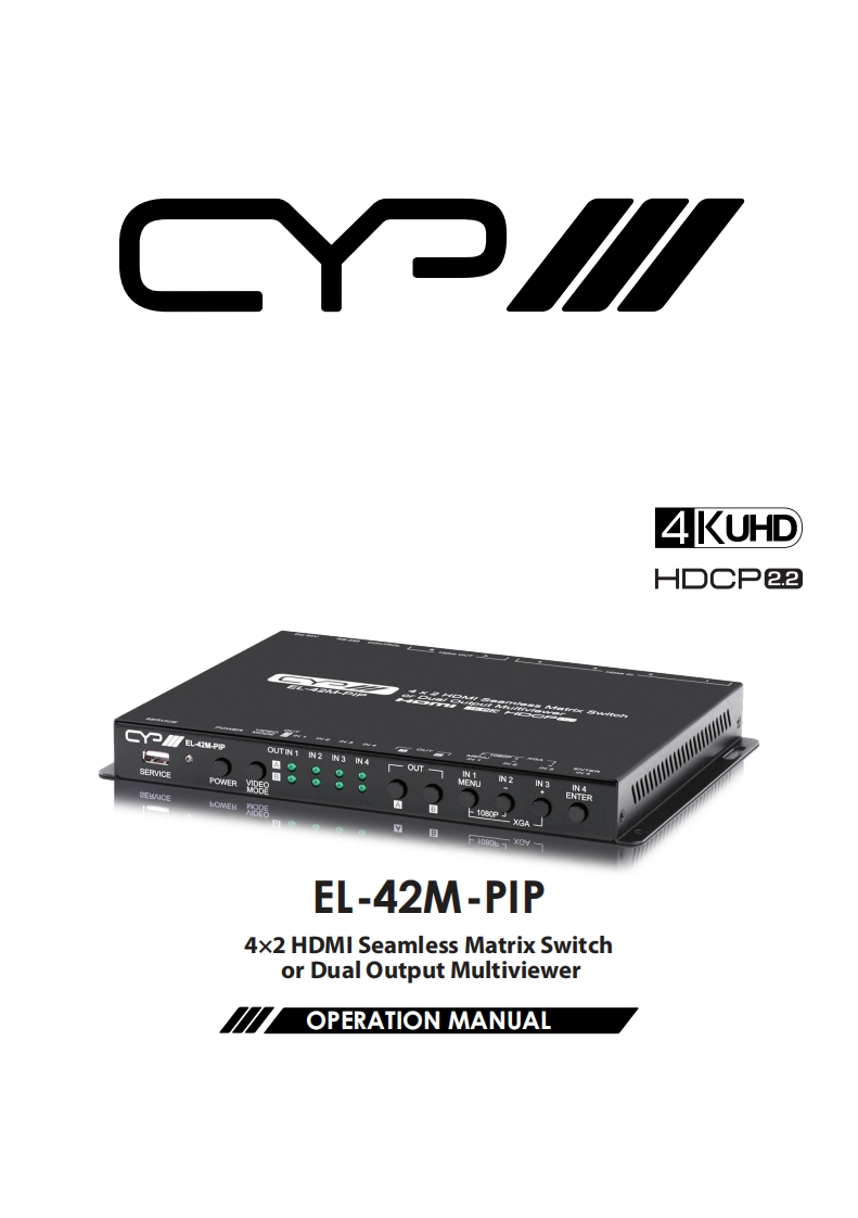 CYP-EL-42M-PIP-操作说明书手册-v1.02