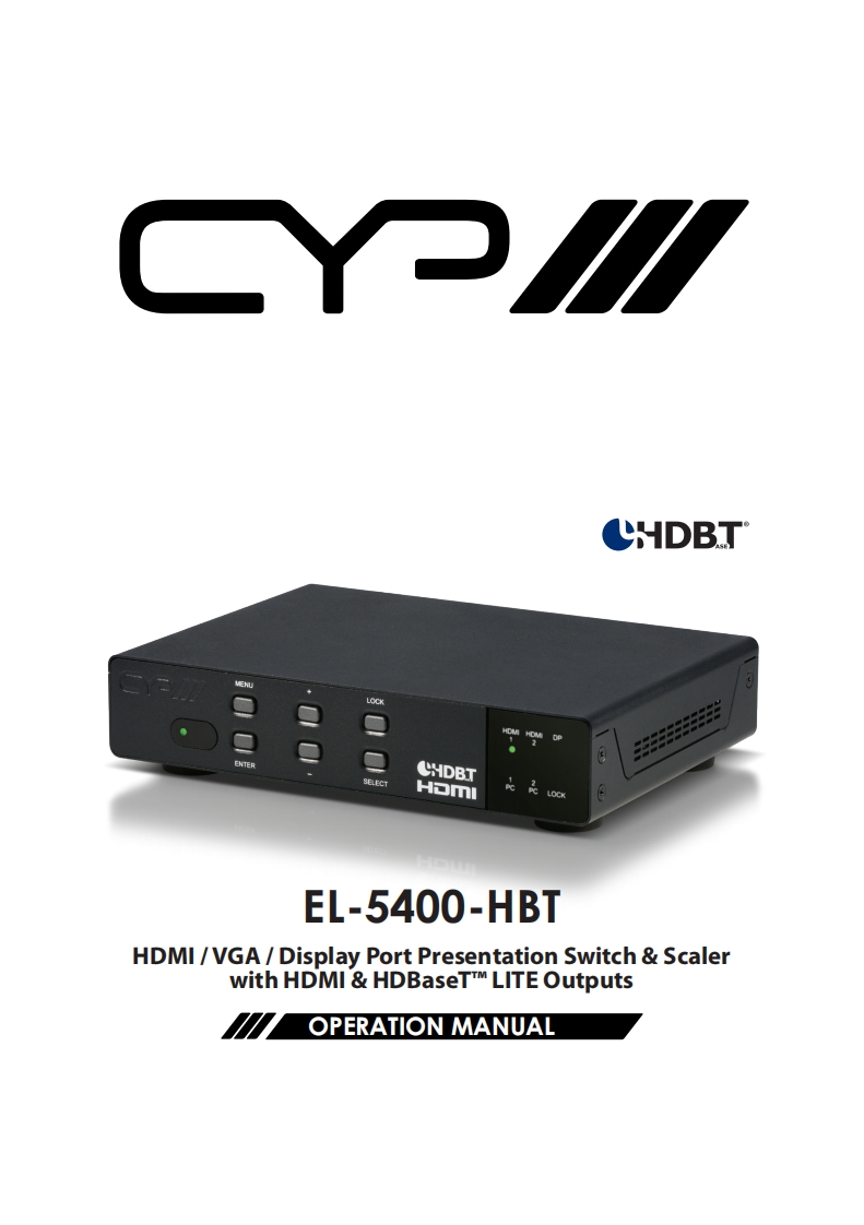 CYP-EL-5400-HBT-操作说明书手册-v2.00