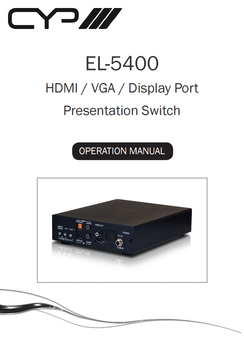 CYP-EL-5400-操作说明书手册