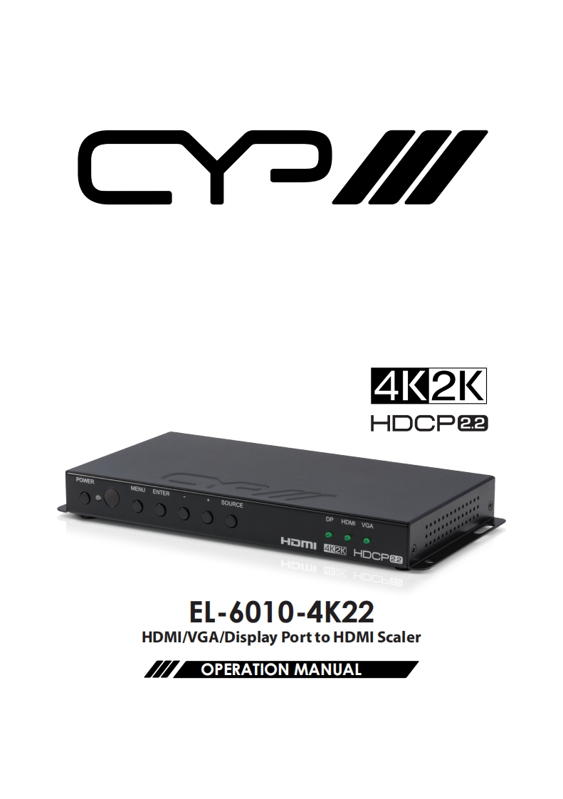 CYP-EL-6010-4K22-操作说明书手册-RDV3