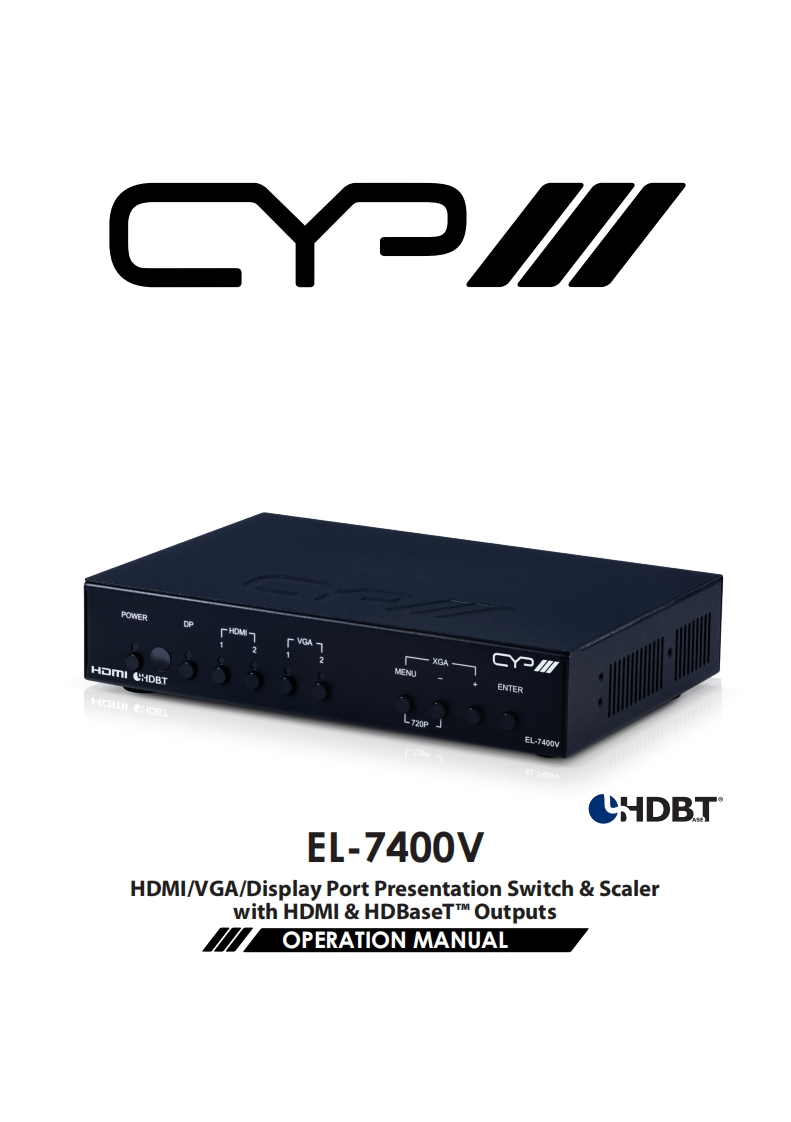 CYP-EL-7400V-操作说明书手册-v1.01