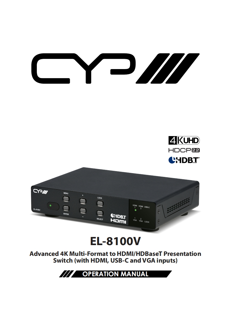 CYP-EL-8100V-操作说明书手册-v2