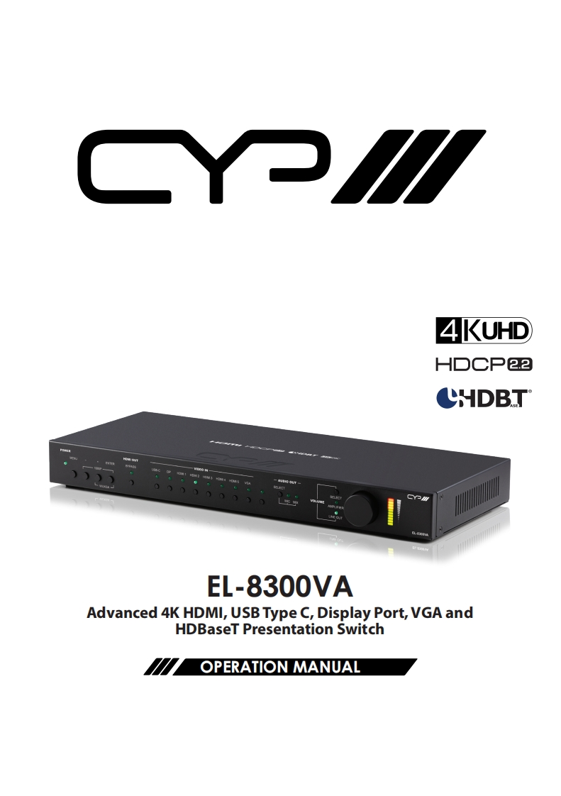 CYP-EL-8300VA-操作说明书手册