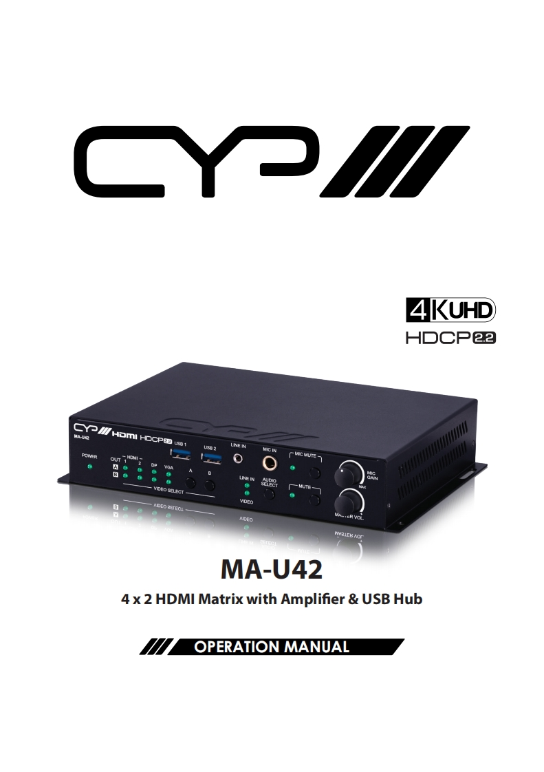 CYP-MA-U42-操作说明书手册-v1.00