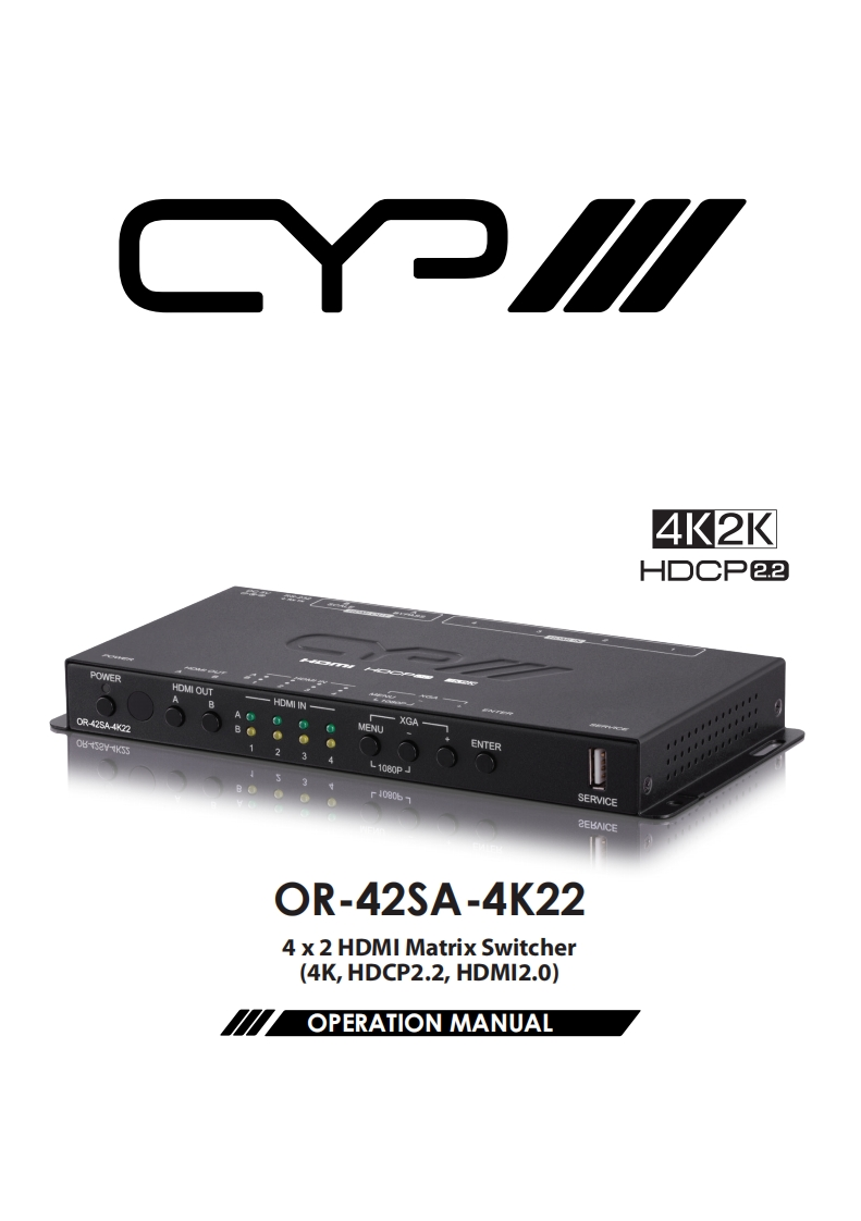 CYP-OR-42SA-4K22-操作说明书手册-v1.00