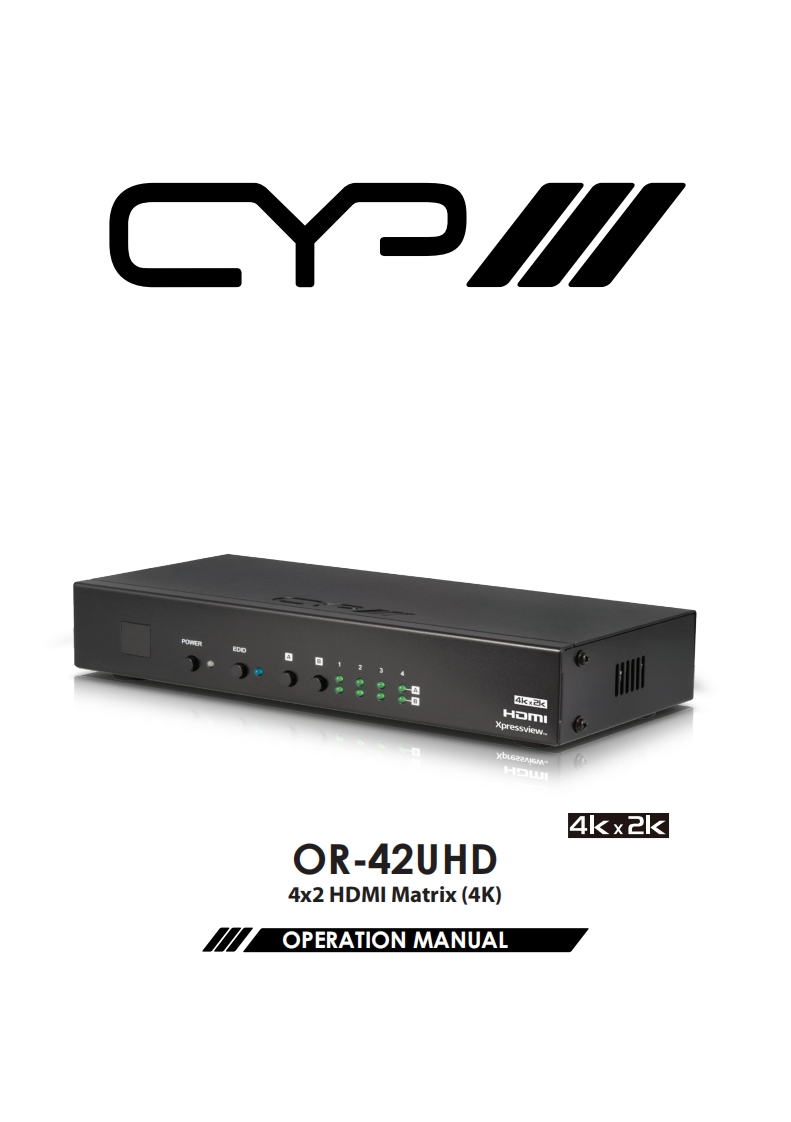 CYP-OR-42UHD-操作说明书手册