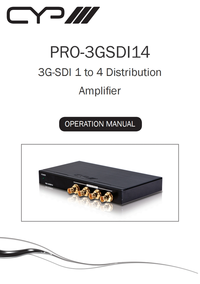 CYP-PRO-3GSDI14-操作说明书手册