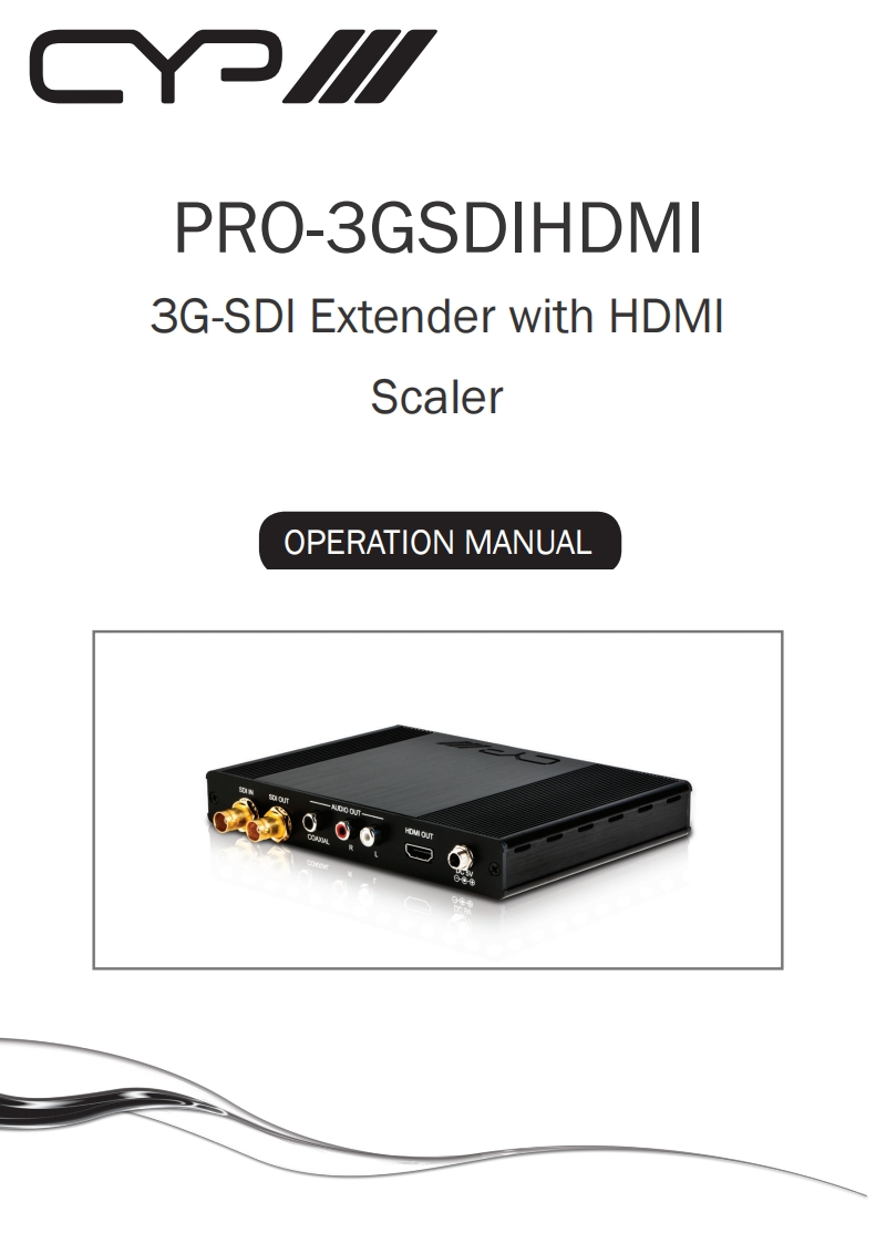 CYP-PRO-3GSDIHDMI-操作说明书手册