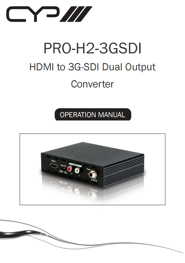 CYP-PRO-H2-3GSDI-操作说明书手册