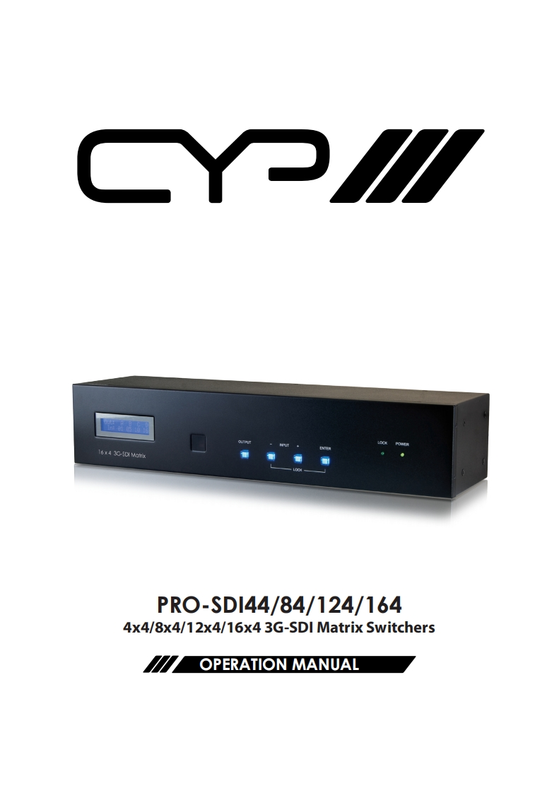 CYP-PRO-SDI-Series-操作说明书手册