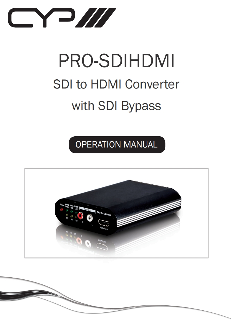 CYP-PRO-SDIHDMI-操作说明书手册