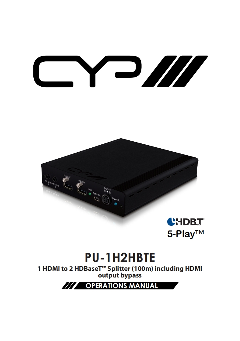 CYP-PU-1H2HBTE-操作说明书手册