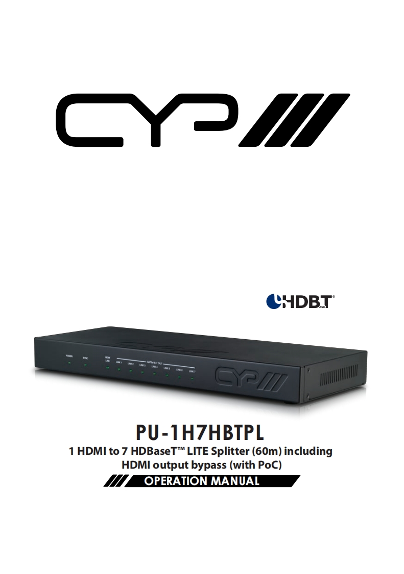 CYP-PU-1H7HBTPL-操作说明书手册
