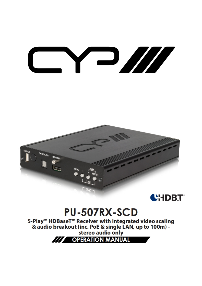 CYP-PU-507-RX-SCD-操作说明书手册