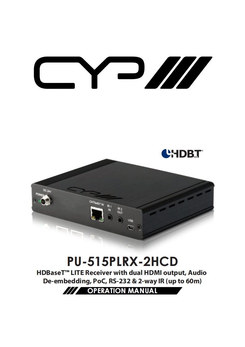 CYP-PU-515PLRX-2HCD-操作说明书手册-RDV2