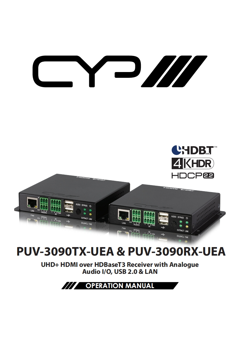 CYP-PUV-3090TXRX-UEA-操作说明书手册-v1.01