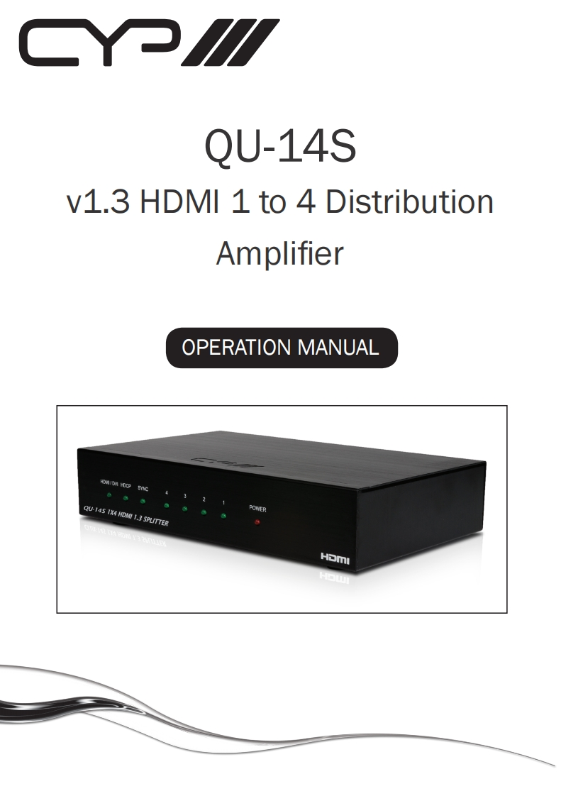 CYP-QU-14S-操作说明书手册