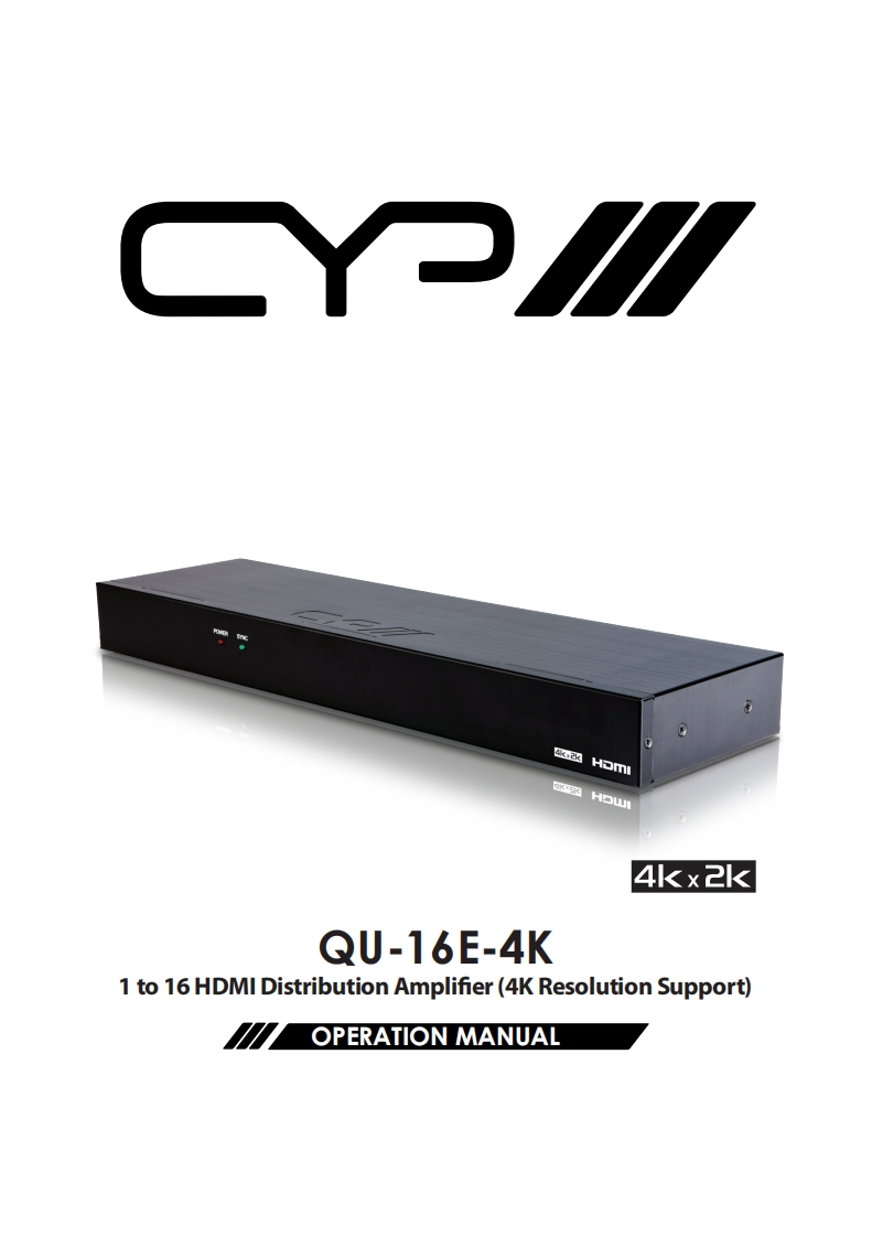 CYP-QU-16E-4K-操作说明书手册-v1.00