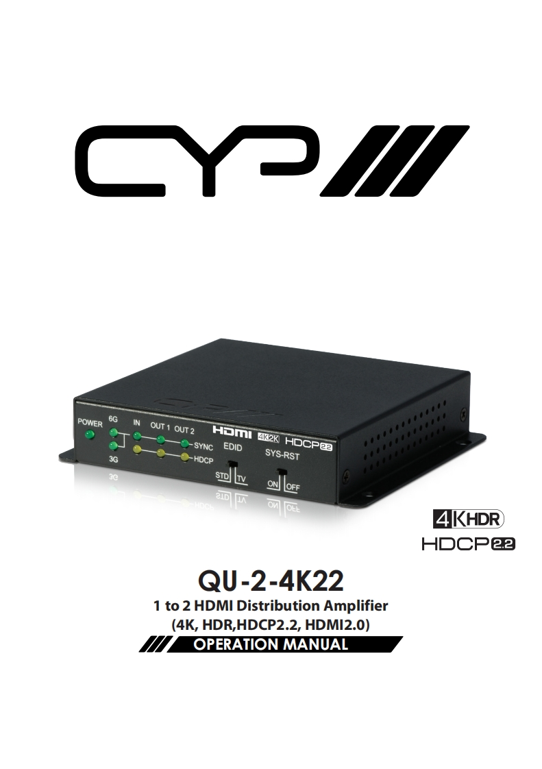 CYP-QU-2-4K22-操作说明书手册-v2.00