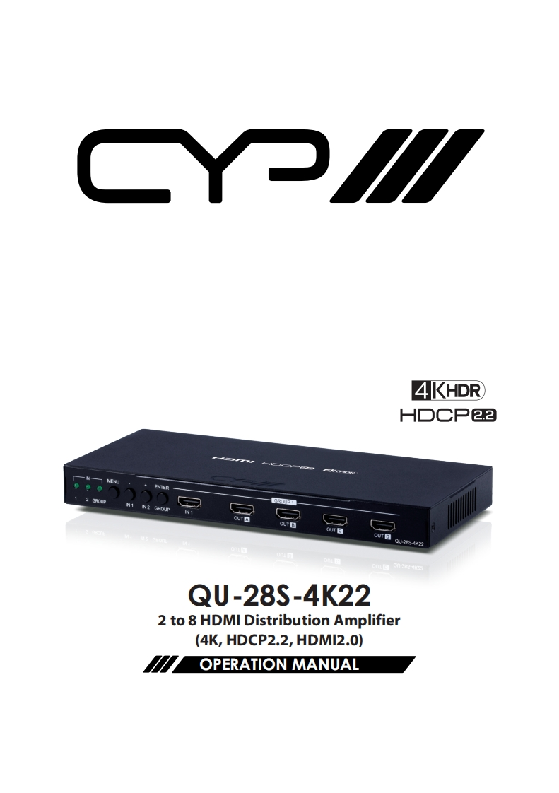 CYP-QU-28S-4K22-操作说明书手册-v1.00