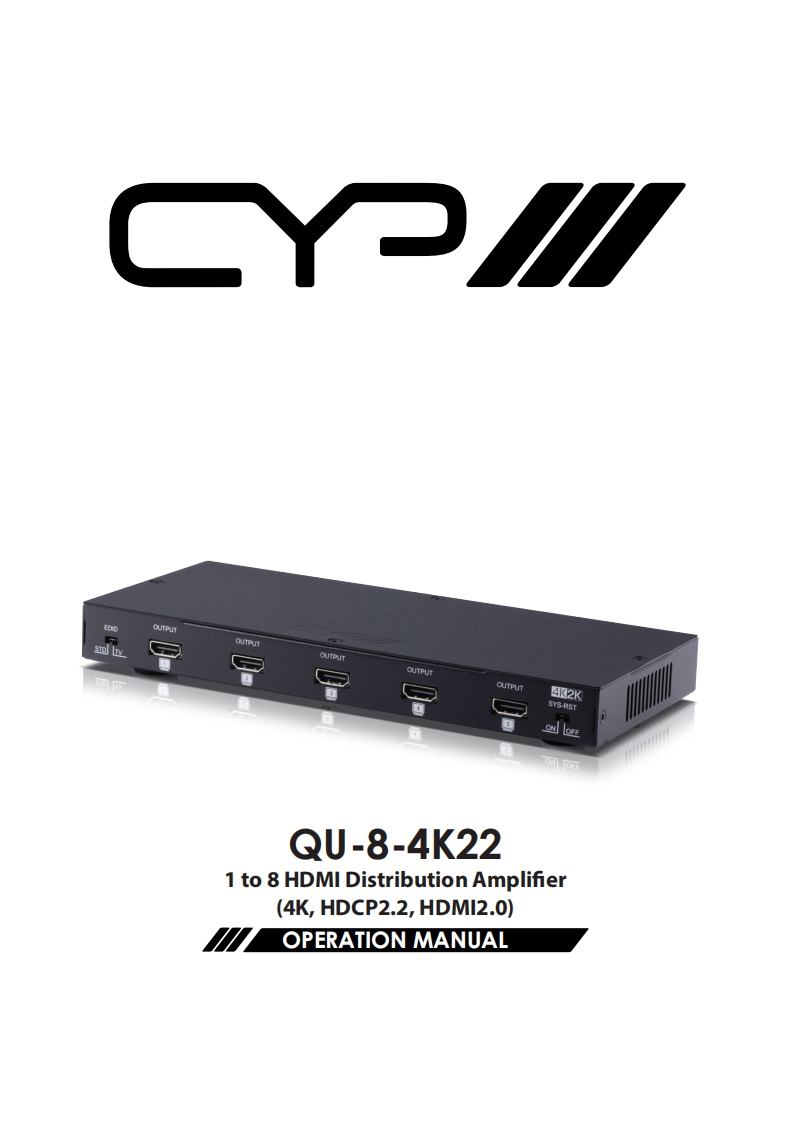 CYP-QU-8-4K22-操作说明书手册-v1.00