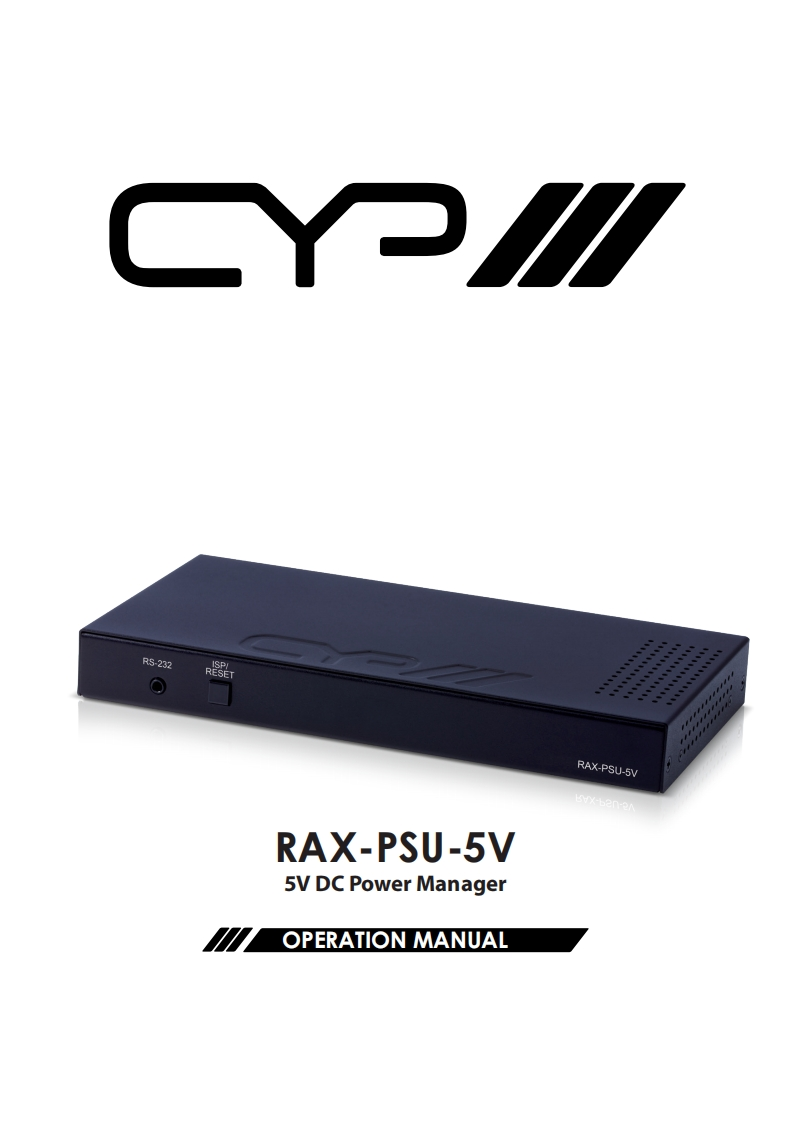 CYP-RAX-PSU-5V-操作说明书手册-v1.00