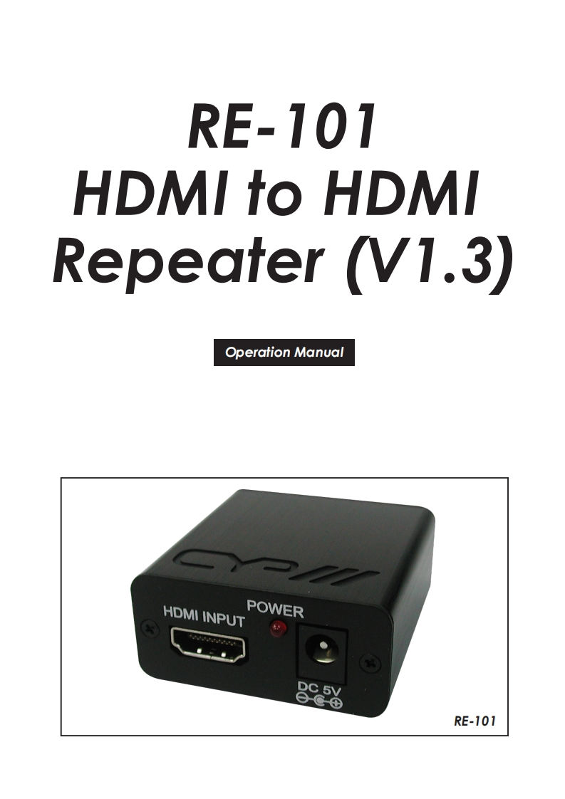 CYP-RE-101-操作说明书手册