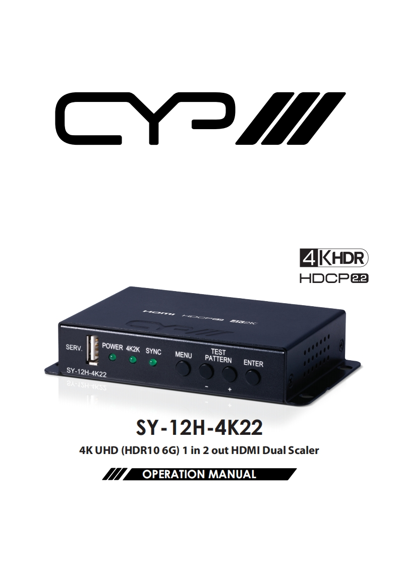 CYP-SY-12H-4K22-操作说明书手册-v1.00