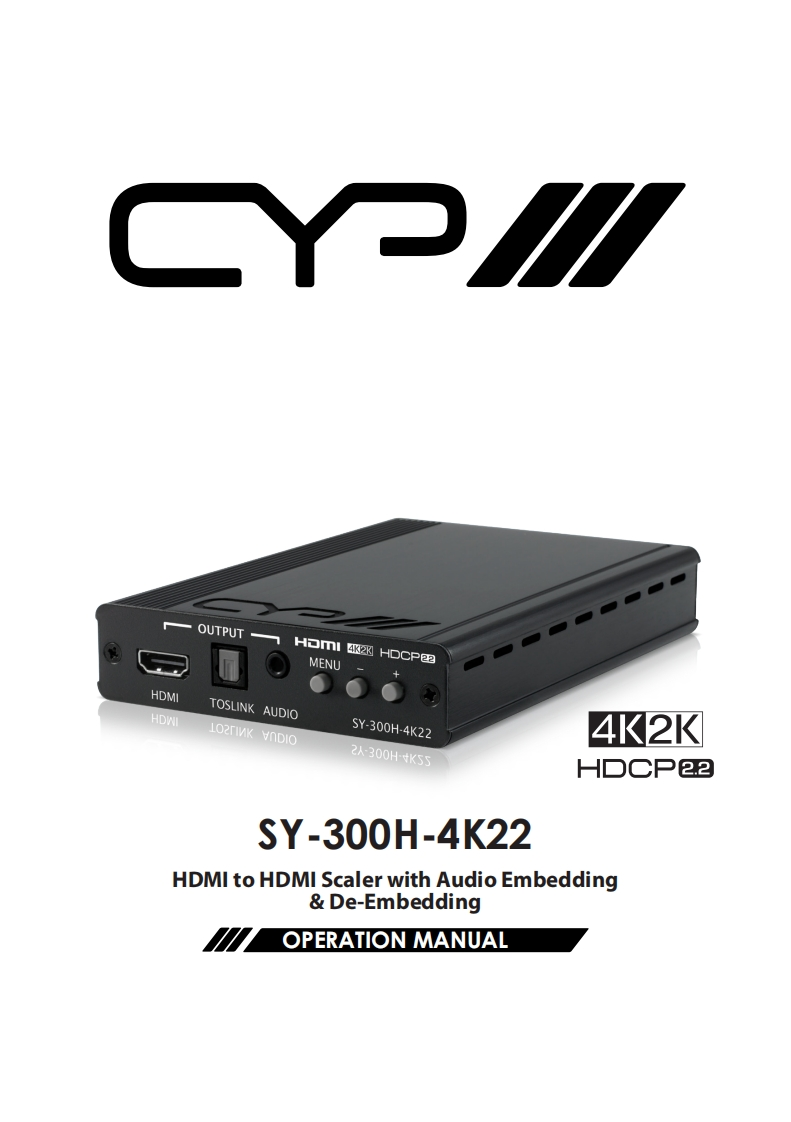 CYP-SY-300H-4K22-操作说明书手册-v1.00