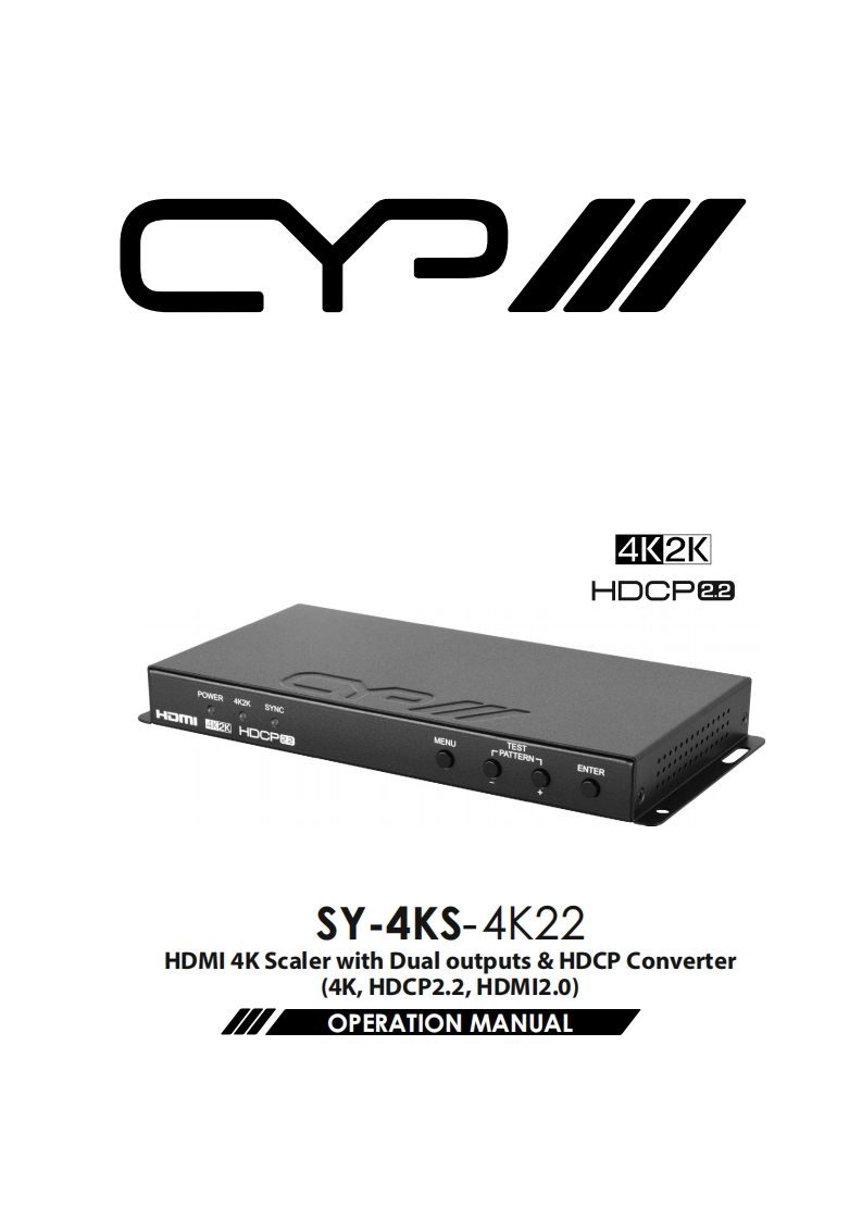 CYP-SY-4KS-4K22-操作说明书手册