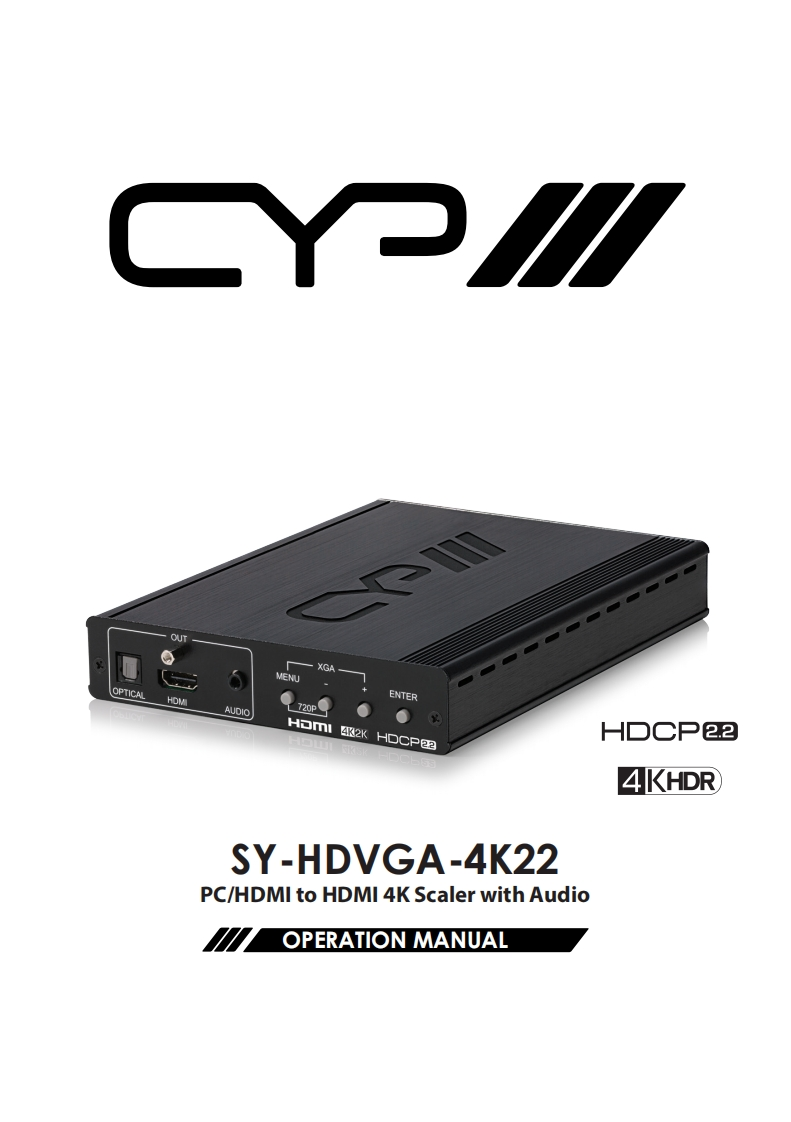 CYP-SY-HDVGA-4K22-操作说明书手册-VS1