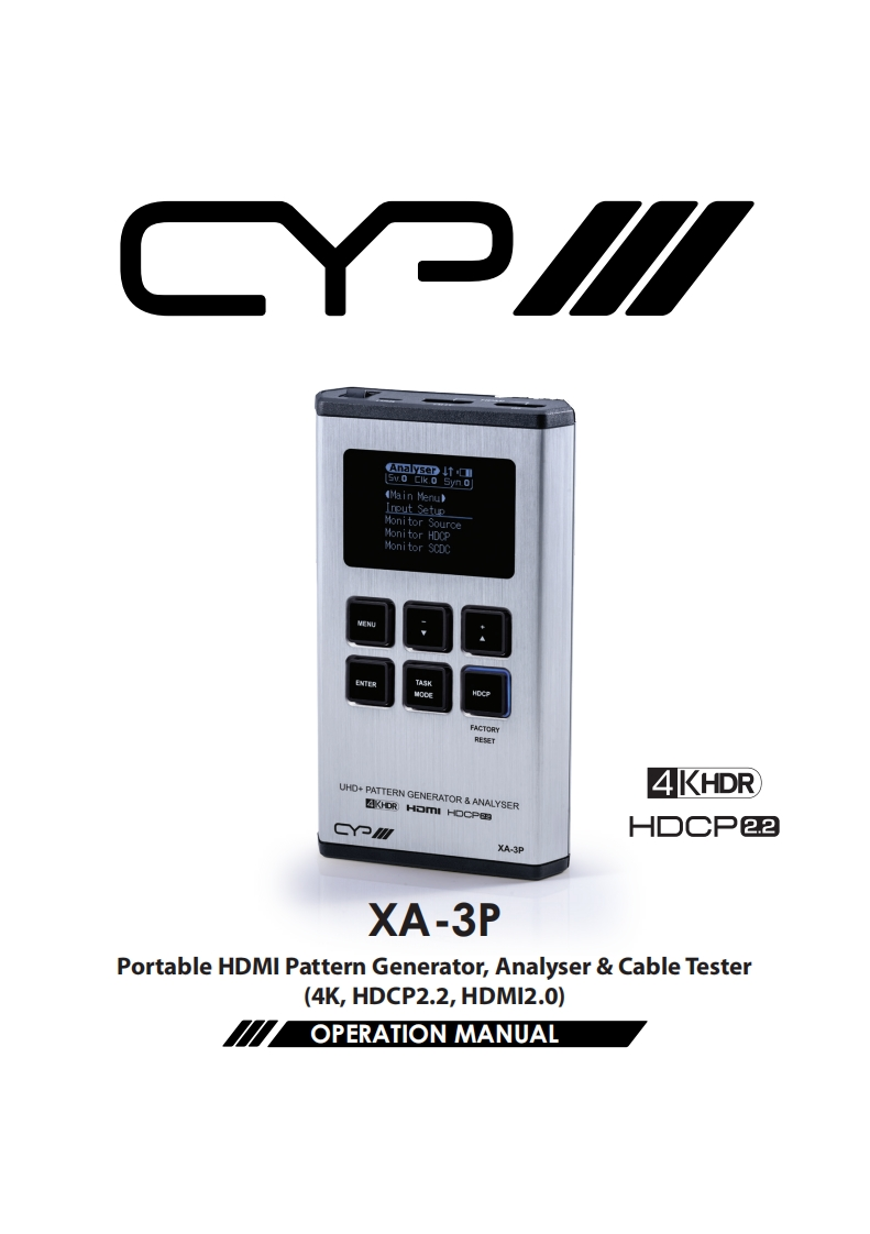 CYP-XA-3P-操作说明书手册-v1.03